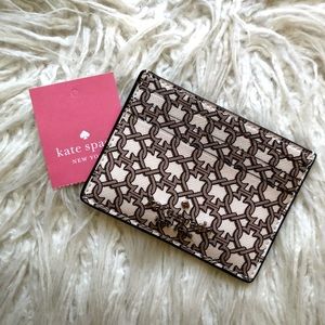 Kate Spade Small Slim Card Holder Spade Link White Multi